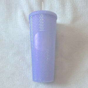 Starbucks Holiday Christmas 2021 Icy Lilac Bling Studded Cold Tumbler 24oz READ